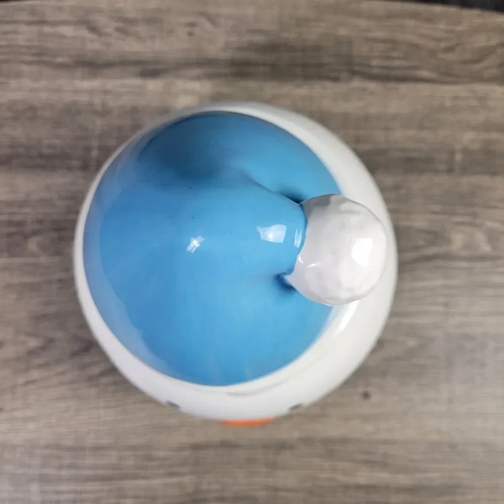 Snow Days Ceramic Snowman‎ Face Cookie Jar